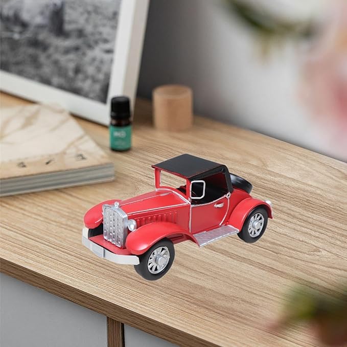 Collectible Vehicles Metal Classic Cars Model for Home Decor, Red Argent