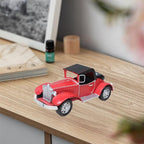 Fenteer Classic Cars Model Collectible Vehicles Desktop Ornament Creative Vintage Decor Car Figurine for Table Centerpiece Home, Red Argent