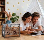 Magazine Holder, Magazine Rack Floor, Wood Magazine File Holder, Magazine Organizer, Album Storage for Vinyl Records, Farmhouse Magazine Storage Rack for Magazines, Newspapers, Books