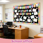 Employee Recognition Bulletin Board Decor - 20 Paper Cutouts Expressing Appreciation and Acknowledgment, Perfect for School, Classroom, and Office Wall Decor