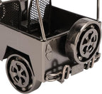 Alomejor Handcrafted Iron Car Figurine, Antique Vintage Metal Vehicle Model Home Decor with Exquisite Metal Craftsmanship, for Living Room TV Cabinet Wine Cooler Display (Silver)