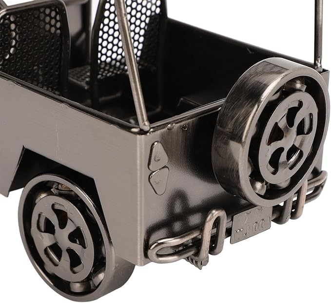 Pilipane Metal Car Figurine Vintage Antique Handcrafted Iron Decorative Model Ornament for Home Entryway TV Cabinet Wine Cabinet Decor (Silver)