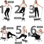 Ski Balancing Machine with LCD Display, Adult Balance Board Trainer Heavy Duty Ski Exercise Machine, Side to Side Core Stability Equipment Low Impact Full Body Cardio Workout Trainer