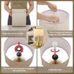 18.1'' Small Modern Touch Lamps for Nightstand Set of 2 with 3 Way Dimmable, Table Lamps for Living Room, Office, Bedside Lamps with Heavy Iron Base, Touch Switch, Bulb Included, Gold