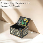 You are My Sunshine Music Box Cute Hand Crank Vintage Wood Engraved Music Boxes, Musical Gifts for Wife Mother Boyfriend Girlfriend Friend Birthday Christmas Anniversary Valentine's Day Mothers Day