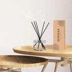 HOSSIAN Reed Diffuser Sticks - Reed diffusers-Reed Sticks -Diffuser Glass Bottles-Diffuser Refills- Natural Rattan Wood Replacement for Aroma Fragrance(7"*3.5mm Black)