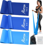 HPYGN 3 Levels Non-Latex Exercise Bands for Physical Therapy & Yoga, Professional Resistance Bands Set for Working Out, Strength Training, Pilates & Rehab, TPE Elastic Stretch Bands for Seniors, Women