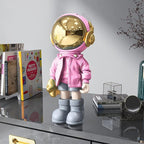 EZ4ENCE Astronaut Statues Spaceman Sculpture Modern Arts Gifts Pink Figurine Ornament Room Decor for Men,Home and Crafts Desktop Accessories Tabletop Decoration, Living Room, Office, Bookshelf…
