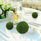 Biubee 18 Pack Decorative Faux Dried Moss Balls- 6pcs 3.1" Artificial Green Plant Mossy Globes+ 12pcs 2.2" Handmade Sphere Moss Gift for Home Dough Bowl Vase Chinoiserie Decors Party Wedding Display