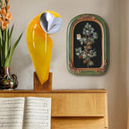 15 Inch Owl Statue for Home Decor Accents Office Decor, Handmade Resin Owl Sculpture for Bookshelf Desktop Mantel Cabinet Living Room Bedroom Decorations