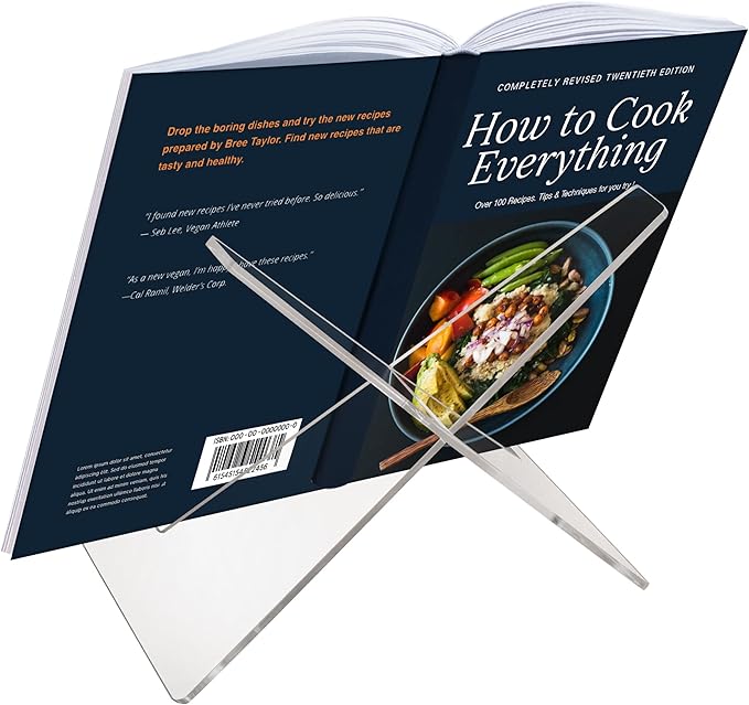 Americanflat Acrylic Easel Stand - 10" Tabletop Easel and Plate Stand - Lightweight Display Holders for Photos, Cards, Frames, Books, Magazines, Albums - Home or Office Decor
