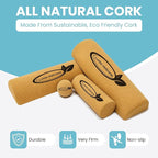 Natural Cork Balance Board Set - Yoga Foot & Ankle Strengthener, Balancing Board Massager for Plantar Fasciitis Relief, Pilates Toe Stretcher