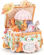 Cat Music Box for Girls, Cute Wind-Up Musical Keepsake Gift, for Daughter, Wife, Girlfriend, Sister, Granddaughter, Birthday Christmas Friendship Gift, Plays Castle in the Sky