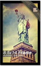 100% Solid Wood 8.5x14 Picture Frame, Black Frame for 8.5 x 14 Inch Picture Poster Photo, Light Weight 8.5 by 14 HQ Matte Black Frame for Wall - 1 Pack/Black/8.5"x14"