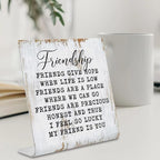 Friendship Signs for Women Friends, Friend Birthday Gift Ideas Office Gifts for Friends Sisters Coworkers Decorations On Shelf Table Desk for Living Room Bedroom Home Office dksg11