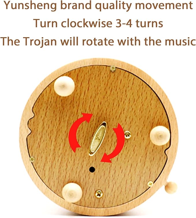 ROSIKING Classical Music Box Revolve Musical Boxes Christmas Birthday Valentine's Day Gifts for Lover, Boyfriend, Girlfriend, Husband, Wife Plays Hush Little Baby