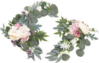 2pcs Top ABS Hanging Flower Swags - Lifelike Artificial Decorative Arch Flowers for Wedding, Party, Photography & Outdoor Events