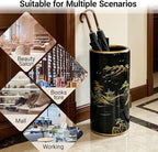 Ceramic Umbrella Stand Umbrella Holder for Entryway Hand-Made Umbrella Stand Barrels Umbrella Holder Cane Floor Standing Vase Ceramic Storage Bucket for Home Office Entrance Indoor.(Red 201)