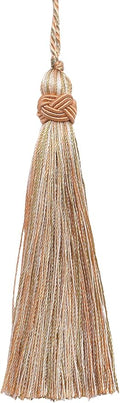 DÉCOPRO 4" (10cm) Decorative Hand-Crafted Tassel | Craft Tassel (ITS) Prairie Beige Multicolor #3853 (Light Beige White Ivory Light Orange) Sold Individually