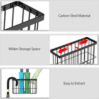 Umbrella Stand Wall Mount - Metal Wire Storage Rack for Entryway, Door & Office - Space Saving Adhesive Organizer Holder for Long & Short Umbrellas, Walking Canes - No Drill Install (Black)