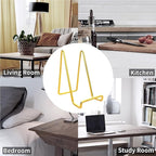 3 Pack 6 inch Metal Plate Stands for Display, Plate Holder Pictures Frame Easel Display Stand, Tabletop Picture Stand, Iron Easels for Display Photo Frames, Plates, Vinyl Record，Book, Plaque, Sign