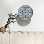 Turkish Decorative Ceramic Plates, 10 Inch, Blue Round Display Plate, Hanging Decorative Plate with Display Stand, Ceramic Craft for Wall Hanging Decorative