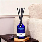 Xcleen Reed Diffuser Set, Lavender Field Oil Diffuser with Sticks, Long-Lasting Home Fragrance Reed Diffusers for Bathroom Shelf Office Decor, Luxury Air Fresheners 3.7 oz(110ml)
