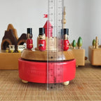 Natural Solid Wood Handcrafted Beech Wooden, Musical FigureTotoro/Carousel/Fairy/Ballerina Figurine,Rotating Hand Crank Mechanism Music Box,Musical Decorations (Nutcracker)