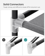 SONGMICS Portable Closet, Wardrobe Closet Organizer with Cover, 3 Hanging Rods and Shelves, 4 Side Pockets, 51.2 x 17.7 x 65.7 Inches, Large Capacity for Bedroom, Living Room, Ink Black URYG092B02
