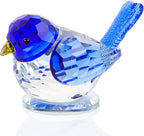 Ornalrist Crystal Blue Clear Birds Figurines Collectible Figurines Birthday Gifts for Him Husband Table Centerpiece Home Decoration Paperweight for Animal Lovers