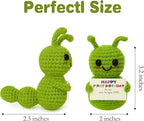 Happy First Birthday Mini Decor – Handmade Crochet Caterpillar Gift, Bday Party Decor Decorations, Photo Prop, Cute Small Birthday Keepsake Present