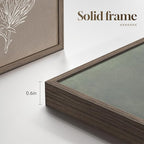 Boho Framed Botanical Wall Art for Bedroom, 4 Piece Vintage Neutral Floral Canvas Painting Prints for Modern Farmhouse, Minimalist Rustic Flower Pictures for Living Room Kitchen Dining Room Home Decor