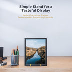 TR-LIFE 4 Pack 4.5 Inch Display Stands - Holder Stand for Picture, Decorative Plate, Photo Easel, Tabletop Art (Gold)