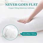 Oubonun 12 x 16 Throw Pillow Inserts, Firm and Fluffy Decorative Pillows for Couch Bed Sofa with Soft Cotton Cover White Cushion with Down Alternative Pack of 2