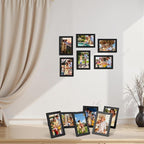 Lyeasw 4x6 Picture Frames Black 12 Pack, Matted Wood Grain Lightweight 4 x 6 Photo Frames for Wall Collage and Desk & Home Decor, with Horizontal or Vertical Placement.