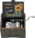 Dream Loom You are My Sunshine Music Box, Hand-Cranked Vintage Engraved Mini Color Musical Box Gift for Women Girl Birthday/Christmas/Valentines Day/Thanksgiving/Mother's Day
