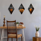3 Pcs Orange Rose Bathroom Wall Decor Orange Decor Flower Wooden Inspirational Wall Art Bedroom Wall Decor with Accept Let Go Have Faith Sign for Bathroom Living Room Bedroom(12 x 7")