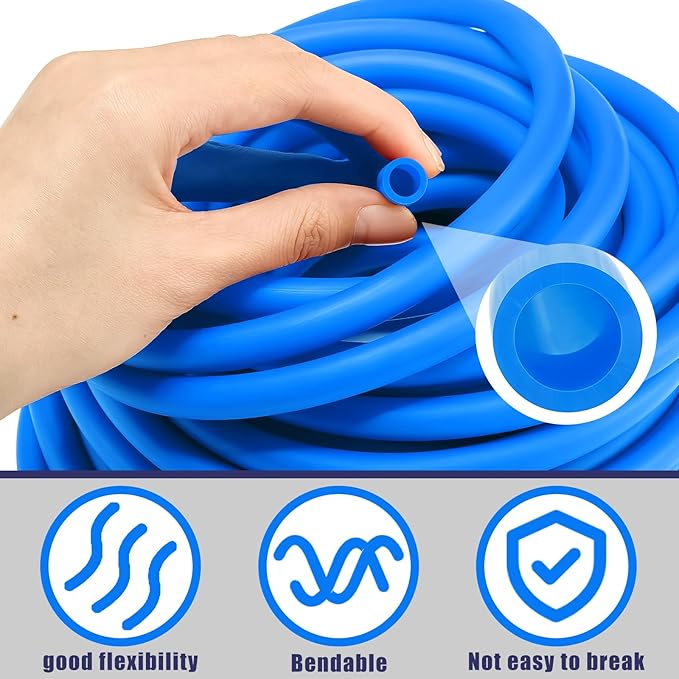 1 Roll Resistance Tubes Exercise Tubing 50ft Exercise Bands Tubing for Therapy, Lower Pilates, Home Workouts, Rehab Core