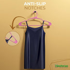NEATERIZE Clothes Hangers Plastic 20 Pack for Adults - Plastic Hangers, The Perfect Coat Hanger and Space Saving Clothes Hangers for Closet, Percheros Ganchos para Colgar Ropa Hangars - Pink Hangers