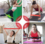 Resistance Bands for Working Out, Exercise Bands with 5 Resistance Levels Fit for Home Fitness, Strength Training, Natural Latex Resistance Band Include Instruction Guide and Carry Bag