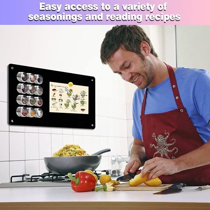 2Pack Black Magnetic Board,17.5" x 11.4" Magnet Bulletin Board to Display Magnetic Notes, Poetry, Photos, Suitable for Wall, Refrigerator, Cabinet etc, Come with 8 Pcs Dual Lock Tape and Screws