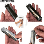 Mezuzah Set of 3 Jewish Door Mezuzah with English/Hebrew House Blessing, Metal Cases with Non-Kosher Scrolls, Gold, Silver, Bronze
