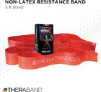 THERABAND CLX Resistance Band with Loops, 5-Foot Non-Latex Exercise Band for Mobility, Rehab, Stretching & Home Workouts, Color-Coded Resistance Levels
