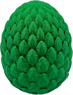 3D Printed Dragon Egg Articulating Gemstone Dragon Fidget Figurine - Vibrant Color Dragons Flexible ADHD, Autism and Anxiety Relief - Articulated Joints (Green)