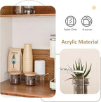 Acrylic Shelf Riser 15x4.7x3 pack of 2, Desktop Rectangular Acrylic Tray Pedestal Stand for Home Décor, Figures, Manga or Other Collectibles, 15x4.7x3 Inch