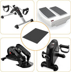 Elliptical Machine Non-Slip Mat, Apply to Under Desk Elliptical Peddler While Sitting, Perfect for Electric Seated Foot Pedal Exerciser, Enhanced Stability & Floor Protection (Black)