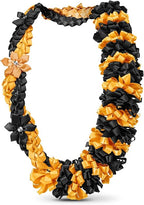 Canlierr Graduation Leis Class of 2026 Grad Ribbon Leis Double Braided Necklace Hawaiian Flower Garland with Heart Kukui Nut for Man Woman Graduation Party Supplies