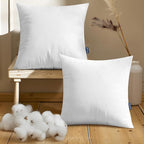 MIULEE Set of 2 Throw Pillow Inserts 18x18 Inches, Non-Woven Decorative Pillow Inserts for Living Room