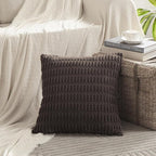 Fancy Homi 4 Packs Decorative Throw Pillow Covers for Living Room Couch Bed, Modern Farmhouse Boho Home Décor Accent Cushion Case, 26" x 26", Dark Brown