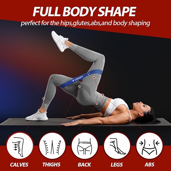LEEKEY Resistance Bands, Exercise Bands,Pull Up Assist Bands - Bands for Working Out,Band for Men and Women Fitness Training, Physical Therapy,Home Workouts